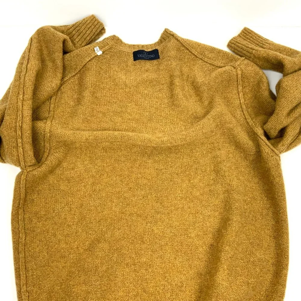 Valentino Jeans Vintage Virgin Wool Men's Knit Melange Crew Sweater Sz 52 (L-XL) - Picture 16 of 16